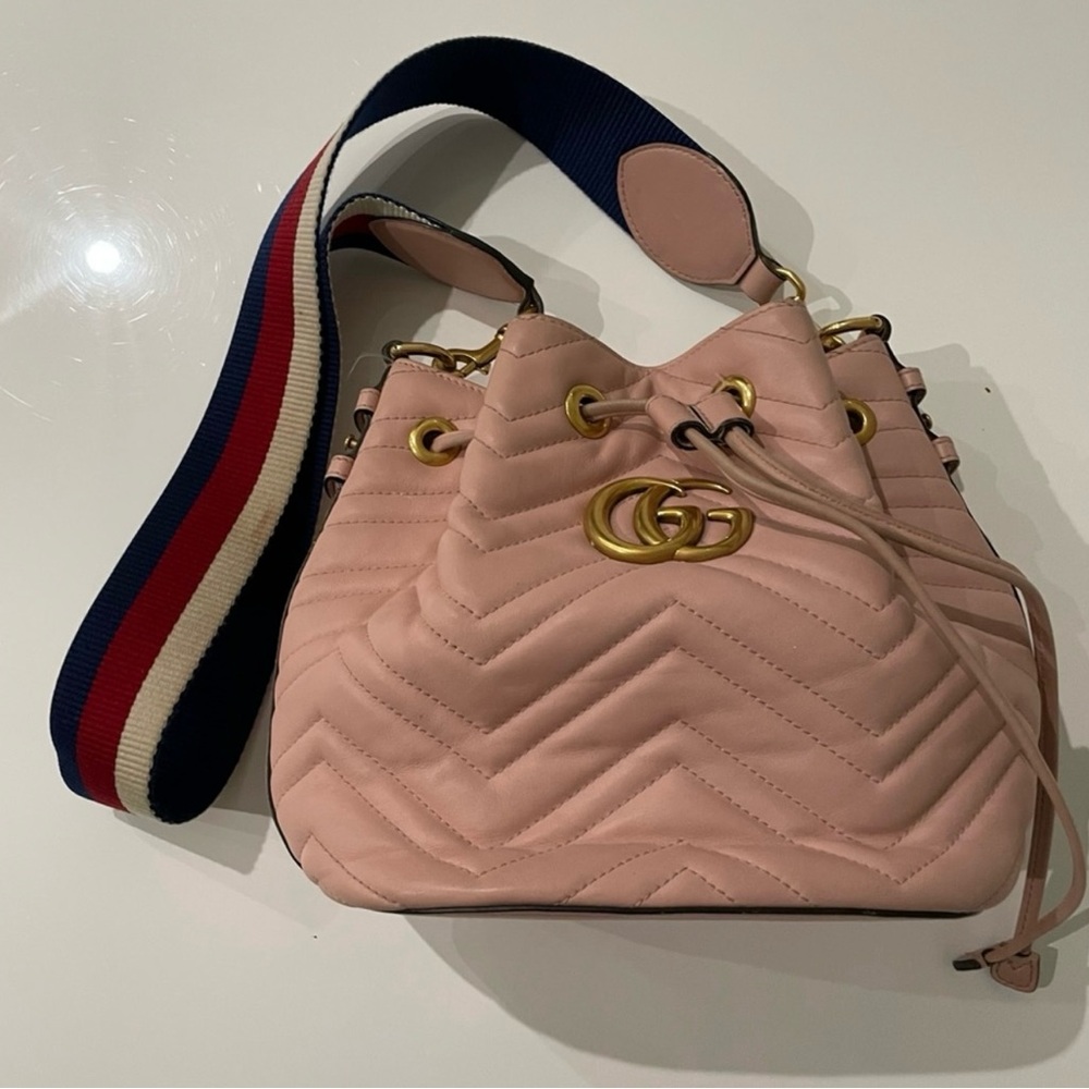 Gucci GG Marmont Pink Quilted Shoulder Bag